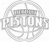 Coloring Pages Pistons Logo Detroit Nba Coloring1 sketch template