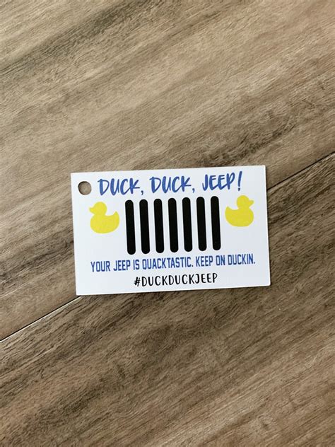 duck duck jeep tags jeep ducking tags jeep accessories jeep etsy