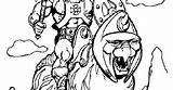 Battle Coloring He Man Pages Cat Cats sketch template