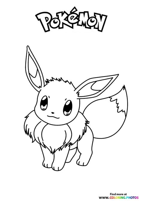eevee coloring pages easy