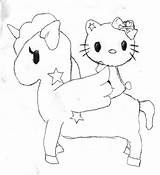 Kitty Hello Unicorn Nc Riding Deviantart sketch template