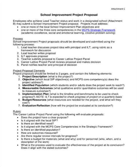 school project proposal templates  word