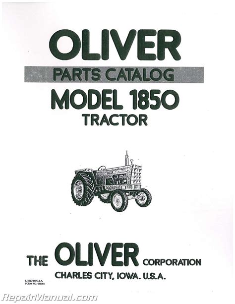 oliver  tractor parts manual