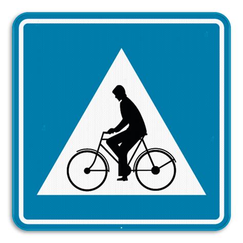 oversteekplaats voor fietsers en bromfietsers officiele belgische verkeersborden