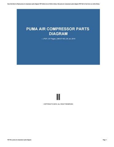 puma air compressor parts diagram  glubex issuu