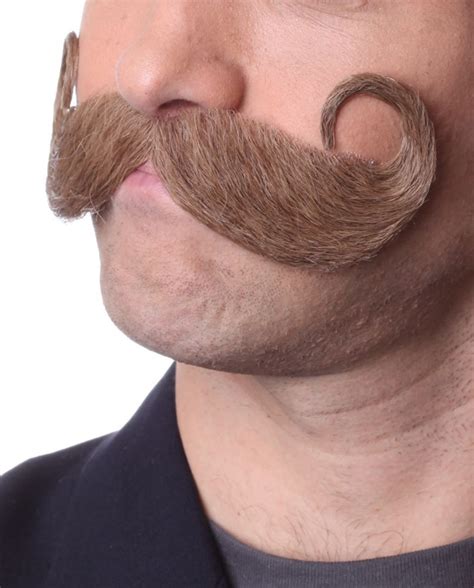 human hair handlebar moustache costume large mustache gentleman