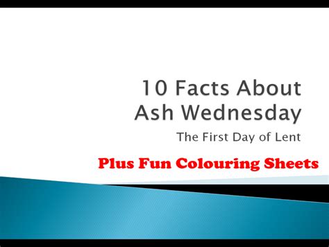 facts  ash wednesday   fun christian colouring sheets
