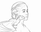 Thrones Daenerys Coloring Targaryen Sketch sketch template