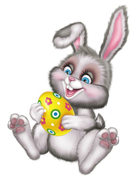 cute easter bunny  egg png picture