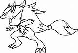Pokemon Zoroark Coloring Pages Pokémon Color Girl Game Print Online Coloringpages101 sketch template