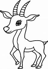 Antelope Coloring Pages Printable Choose Board Deer Color Getcolorings Kids Animal sketch template