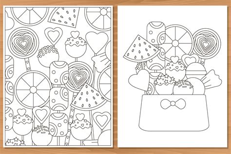 candy coloring pages kids coloring printable coloring  etsy