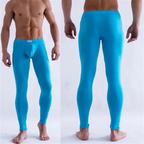 solid color men s long johns pants thermal underwear low rise