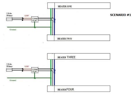 wiring diagram   volt baseboard heater