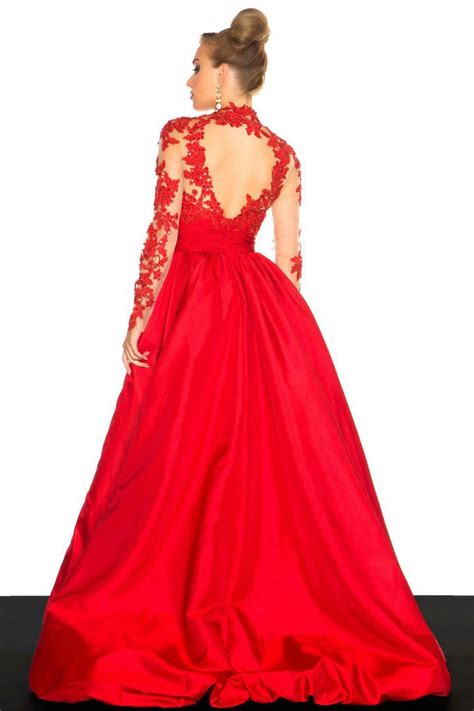 fashion appliques lace red evening dress foraml evening dress prom