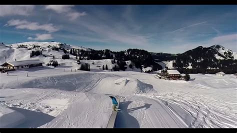 dji phantom gopro drone ski video  nbc snowpark hoch ybrig youtube