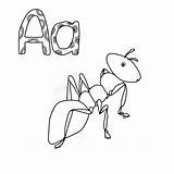 Ant Volumetric Letter sketch template