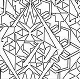 Triangle Coloring Getdrawings sketch template