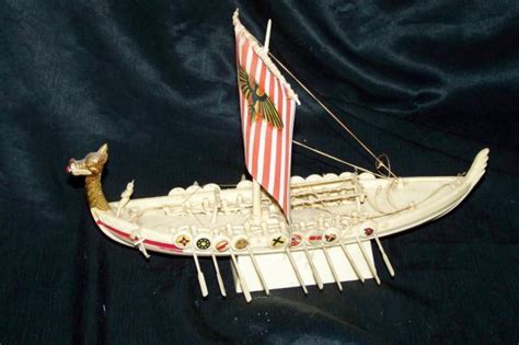 vintage 1960s plastic viking ship model toy aurora