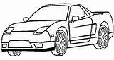 Acura Coloring Honda Nsx Pages Car Tsx Colour Book sketch template