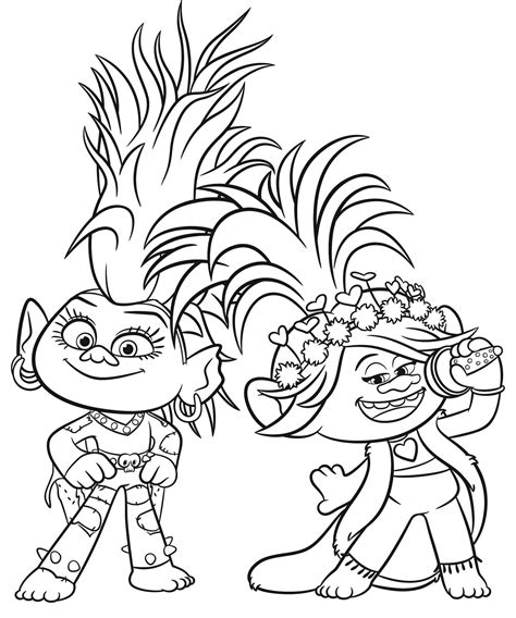 printable troll coloring pages