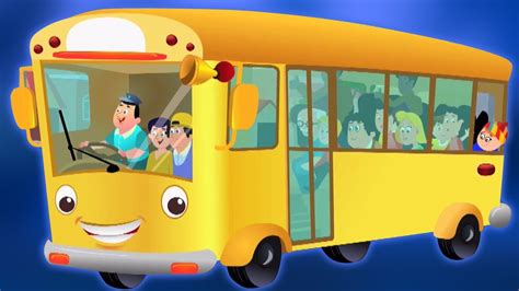 ruedas en el autobús cartoon para los niños canción infantil popular autobús amarillo