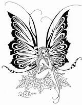 Fairies Butterfly Tattoo Colouring Hadas Colorear Adas Páginas Pixies Sketchite sketch template