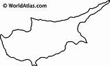 Cyprus Outline Maps Map Blank Coloring Country Island Cy Europe Atlas Print Mediterranean Sea Worldatlas Countrys Webimage sketch template