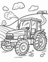 Coloring Pages Tractor sketch template