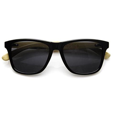 zerouv ecofriendly fashion genuine bamboo horn rimmed sunglasses matte