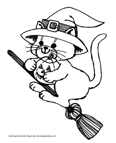 halloween witch coloring pages  kids pages  color halloween