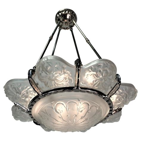 french art deco sabino glass chandelier  stdibs sabino chandelier