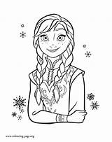 Anna Coloring Princess Frozen Pages Print Colouring Disney Color sketch template