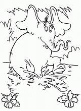 Coloring Seuss Places Horton Hears Coloringhome Uteer sketch template