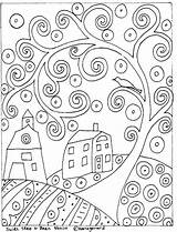 Coloring Swirl Pages Rug Swirls Patterns Folk Paper Hooking Abstract Mosaic Tree Colouring Ebay Getcolorings Getdrawings Pattern Sheets Hook Barn sketch template