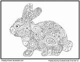Coloring Pages Bunny Easter Zentangle Animals Visit Quoteko sketch template