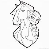 Horseland Coloring sketch template