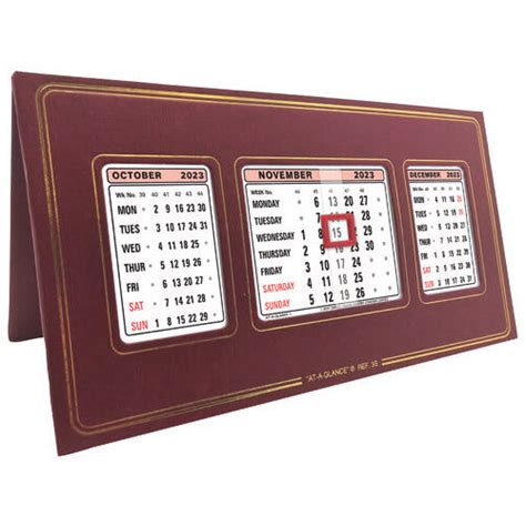 glance refillable calendar   month view  hunt office uk