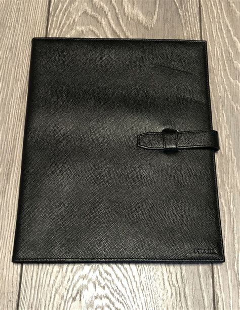 prada leather grain ipad notebook cover case black prada leather ipad case saffiano leather