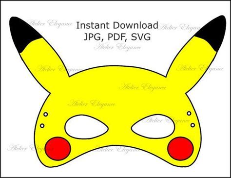 image result  pikachu mask printable manualidades de pokemon