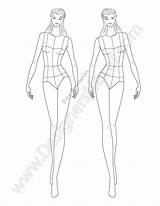 Croquis Female Fashion Template Front Drawing Templates Figure Illustration Mannequin Back Croqui Designersnexus Poses Woman Body Drawings Illustrator Printable Sketches sketch template
