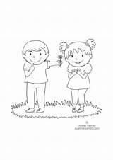 Coloring Friendship Pages Ayeletkeshet sketch template