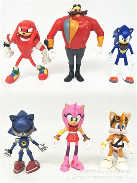 sonic boom hedgehogs sticks tails amy rose pvc action figures knuckles