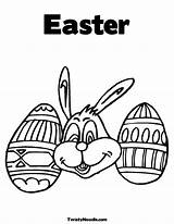 Easter Coloring Pages Bunny Sunday Eggs sketch template
