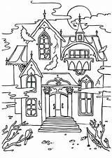 Mansion Coloring Pages Haunted House Disney Halloween Getdrawings Getcolorings Printable Sheets Color Print Colorings sketch template