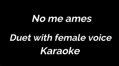 karaoke   ames duet  female voice youtube