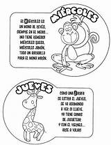 Spanish Coloring Days Week Pages Para La Semana Preschool Dias Colorear Los Fun Printable Choose Board Mx sketch template