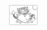 Coloring Kitten Playful Loving Cat Pages sketch template