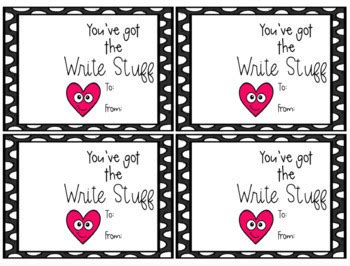 valentines day freebie youve   write stuff gift tags