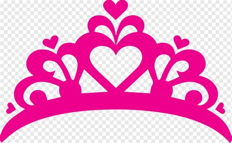 pink heart crown illustration  shirt decal sticker crown princess